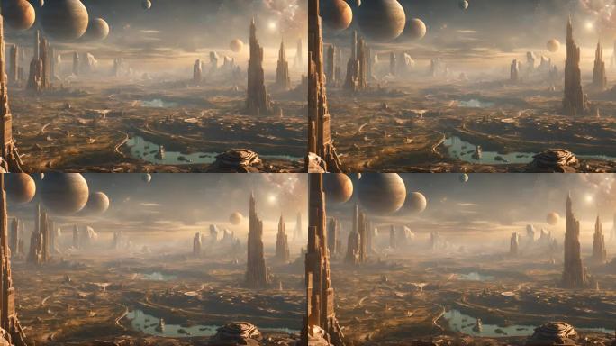 未来科技感背景视频素材星球