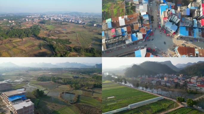 航拍村-镇