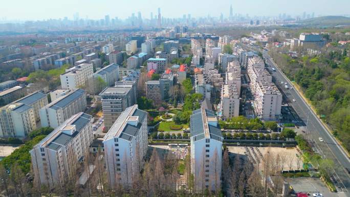 南京农业大学卫岗校区校园风景航拍