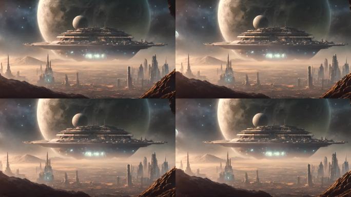 未来科技感背景视频素材星球