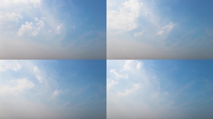 天空蓝天白云云层变化延时摄影