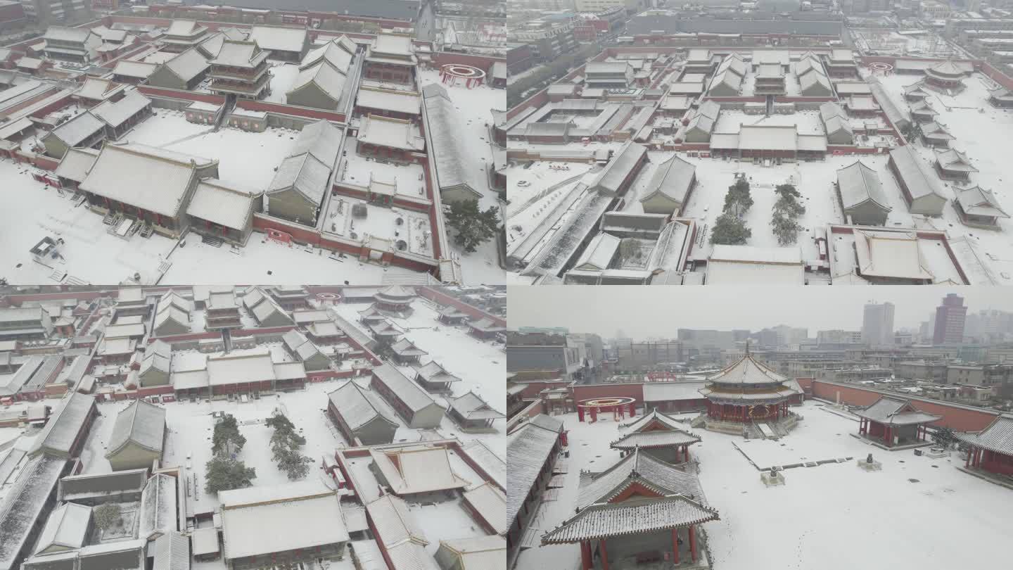 4K超震撼沈阳故宫古建筑雪景风光宣传片