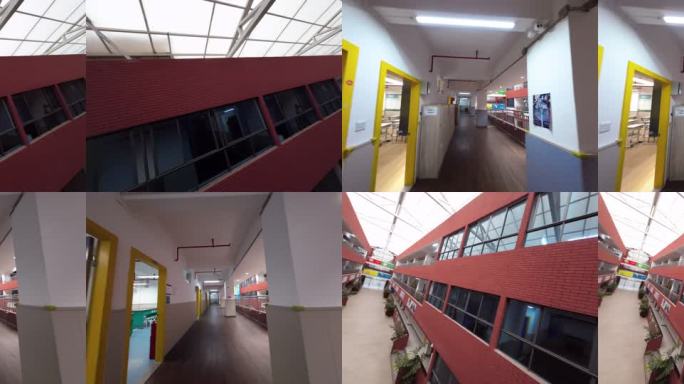 8K贵族学校宿舍中飞行3D实拍素材