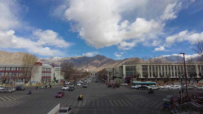 西藏拉萨城市大气延时摄影