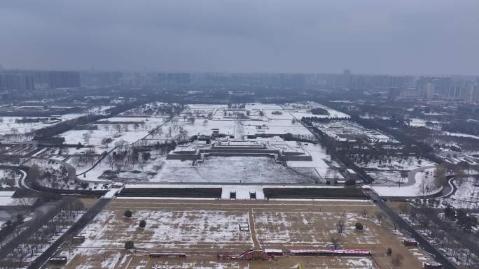 西安大明宫雪景