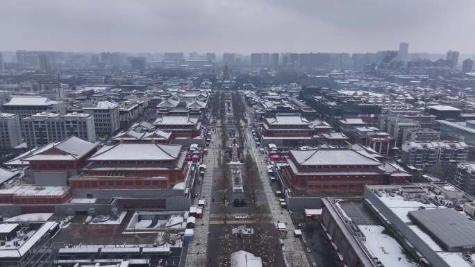 西安大唐不夜城雪景