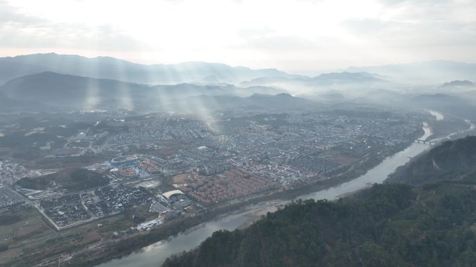 武夷山市区全貌、丹霞地貌