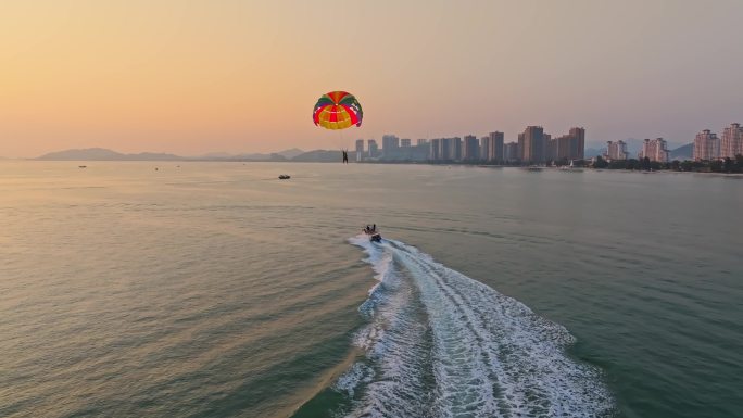 【4K超清】海上拖伞娱乐项目