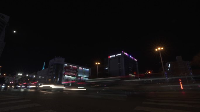 延时摄影 延吉 城市 十字路口