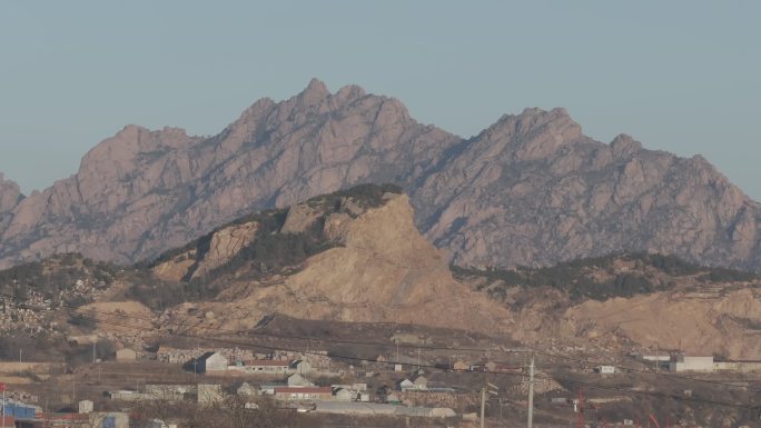 航拍山东荣成沙窝岛靖海卫槎山山西头海岸