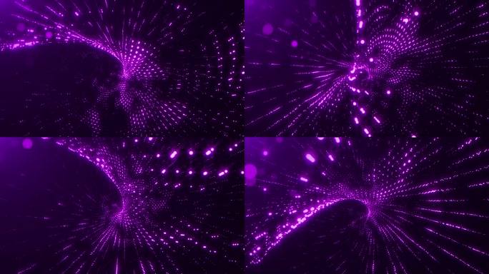抽象动画插图发光精细霓虹粒子射线背景