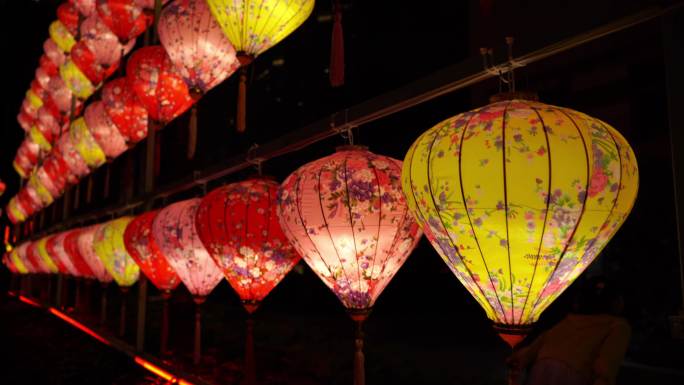 广州文化公园元宵灯会创意花灯节日热闹