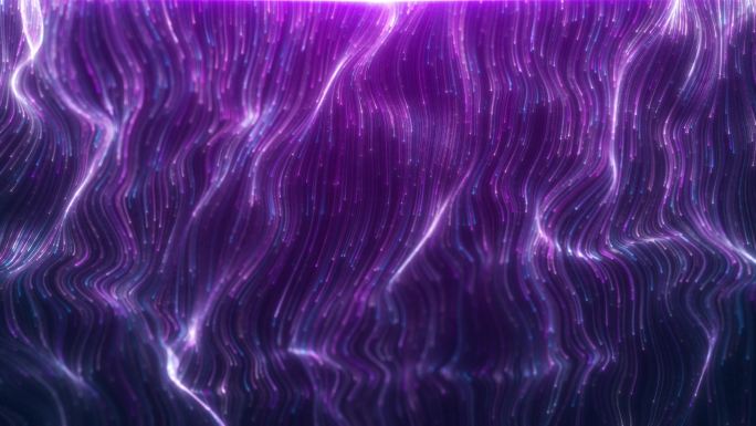 唯美梦幻紫色粒子瀑布