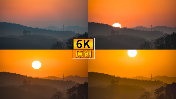 日出延时6K，升起袅袅炊烟