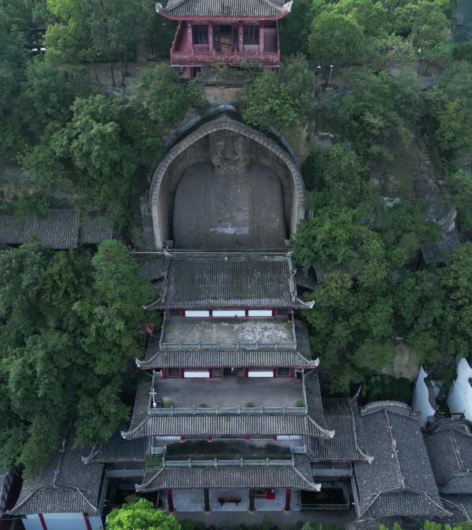 大佛寺 荣县 航拍 庙子 祭坛