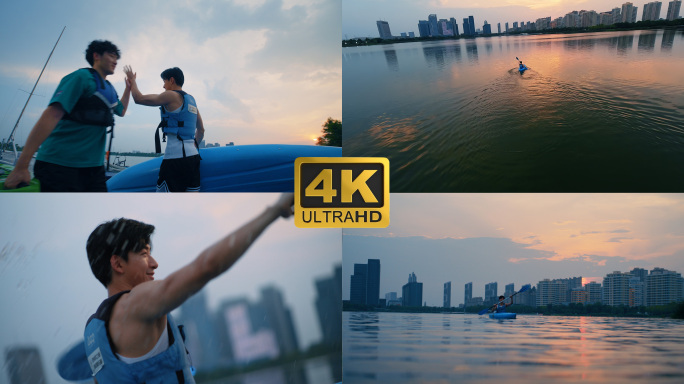 4K城市皮划艇运动