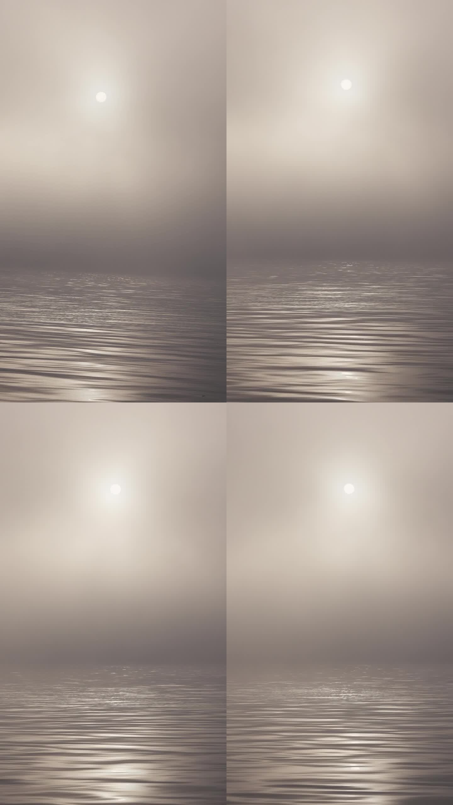 海面笼罩在浓雾中，只有微弱的阳光，由于能见度低，航行变得困难。股票视频