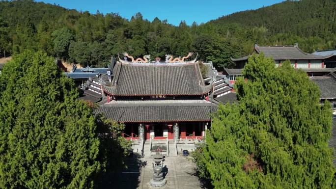 福州闽侯雪峰寺大雄宝殿崇圣禅寺雪峰山航拍