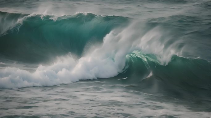 4K海浪巨浪滔天 海洋海浪 大海海水海底
