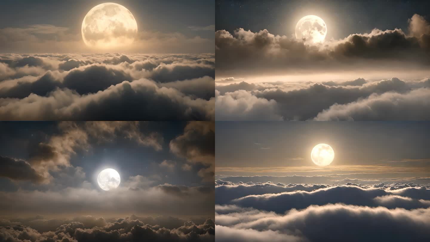 云雾圆月