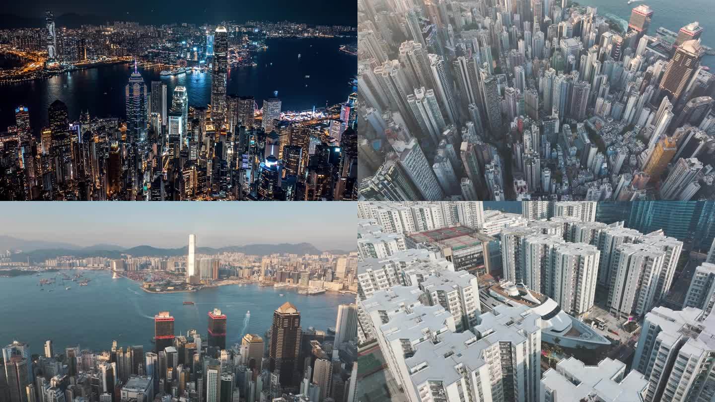 4K香港航拍延时地标合集
