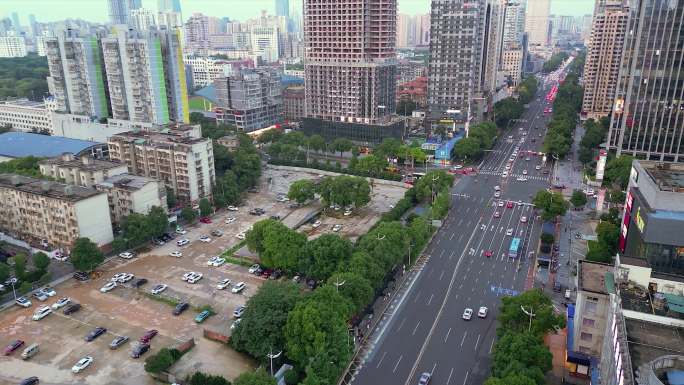 湖南长沙城市中心高楼大厦航拍合集