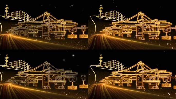 LED 运输 港口集装箱 河流 邮轮
