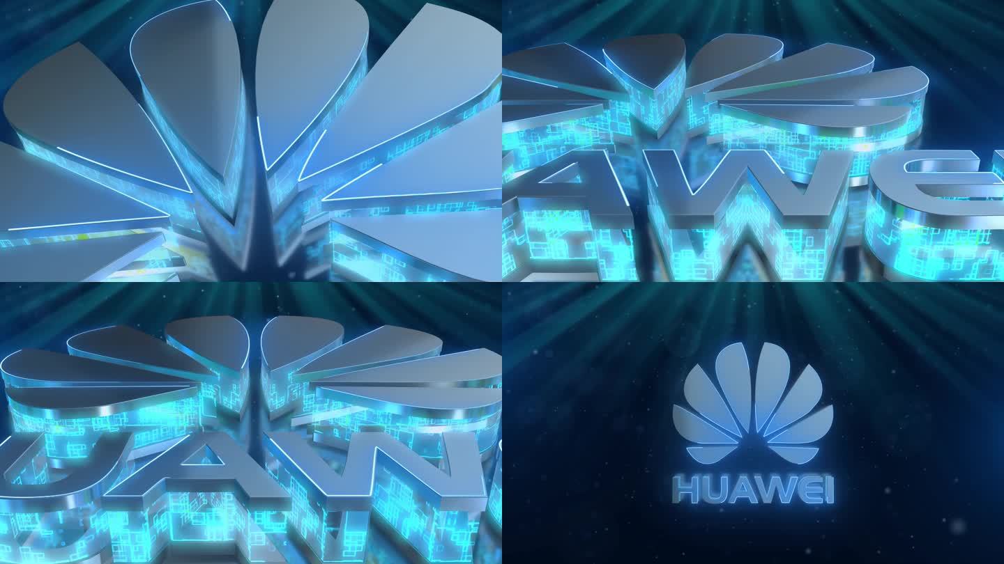 4K E3D发光文字logo