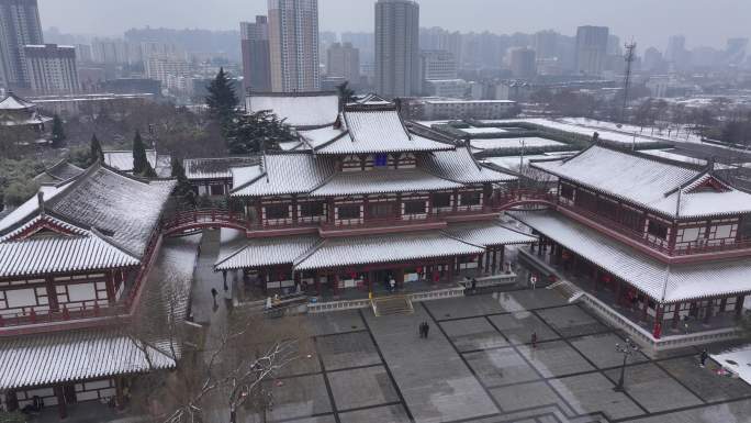 西安青龙寺雪景
