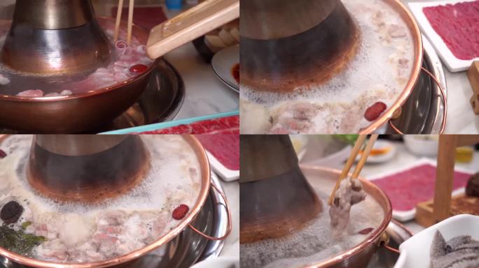 原创高清老北京铜锅涮肉视频