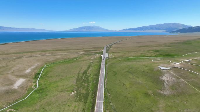 赛里木湖全景4K航拍