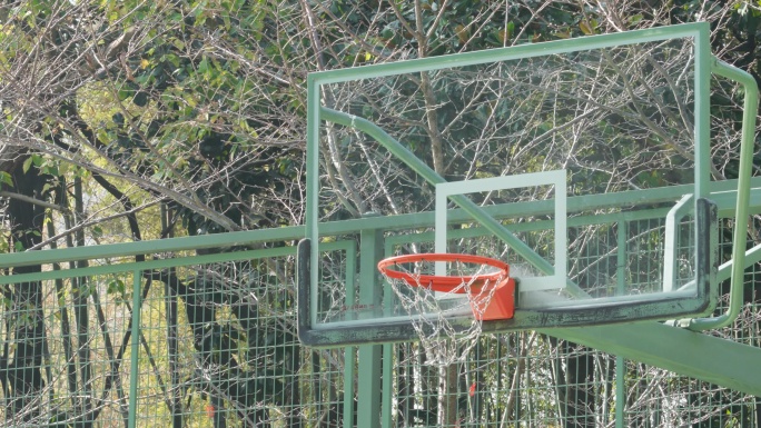 篮球投篮进球进篮筐慢动作