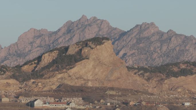 航拍山东荣成沙窝岛靖海卫槎山山西头海岸