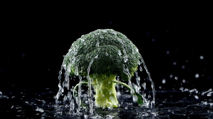 蔬菜-食材-水果-青菜入水-创意拍摄素材