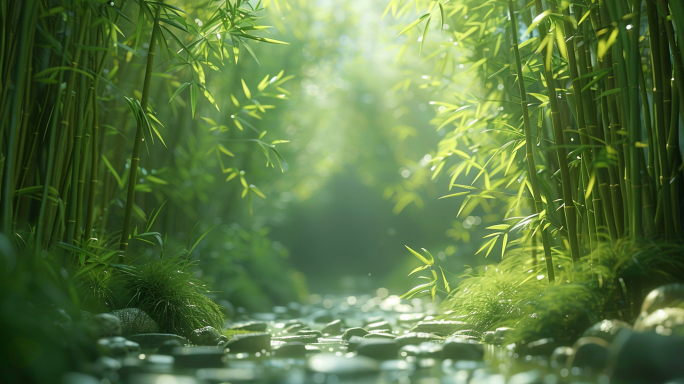 碳中和绿色生态竹林节能减排
