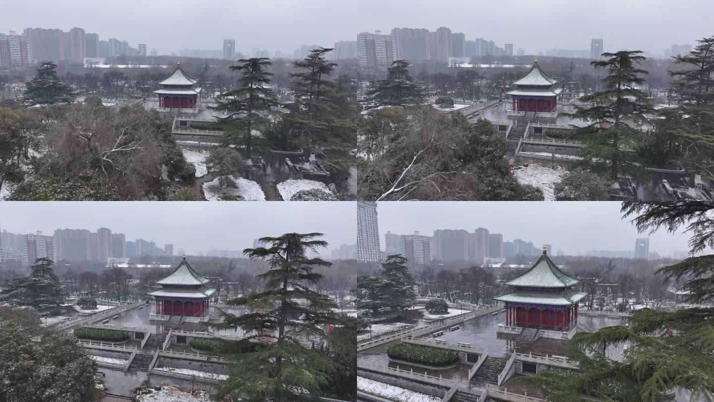 西安兴庆公园雪景