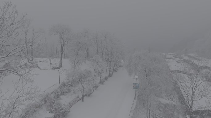 西安秦岭雪景翠华山