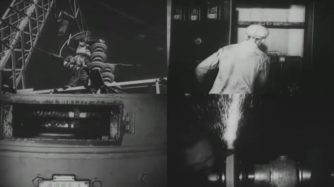 40年代中国电力工人作业影像2