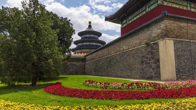 天坛公园祈年殿花卉