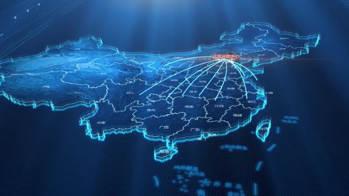 宽屏中国分布地图