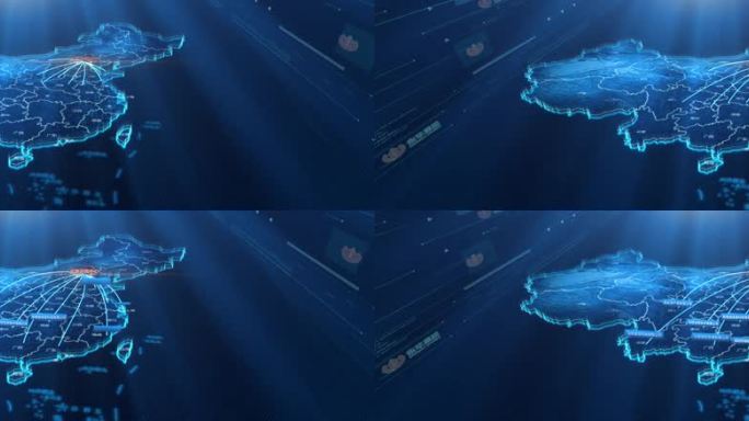 宽屏中国分布地图