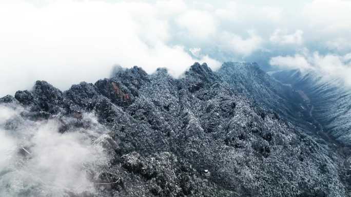 临安大明山雪景