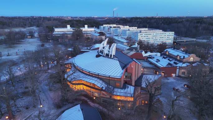 4K瑞典学府斯德哥尔摩大学航拍