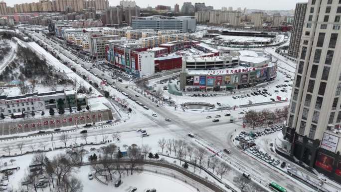 准格尔旗薛家湾雪景