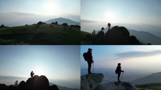 登山攀登攀爬爬山徒步探险探索大自然风景