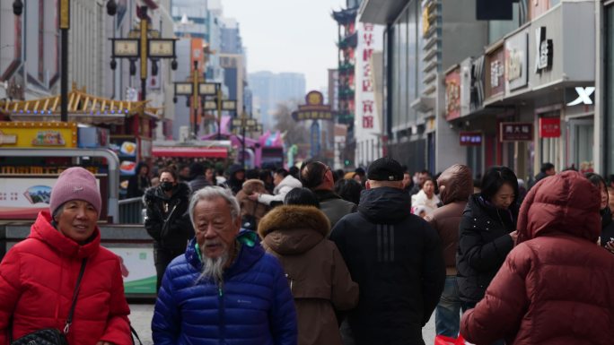 沈阳 中街 胡同 街拍  商业街 人流