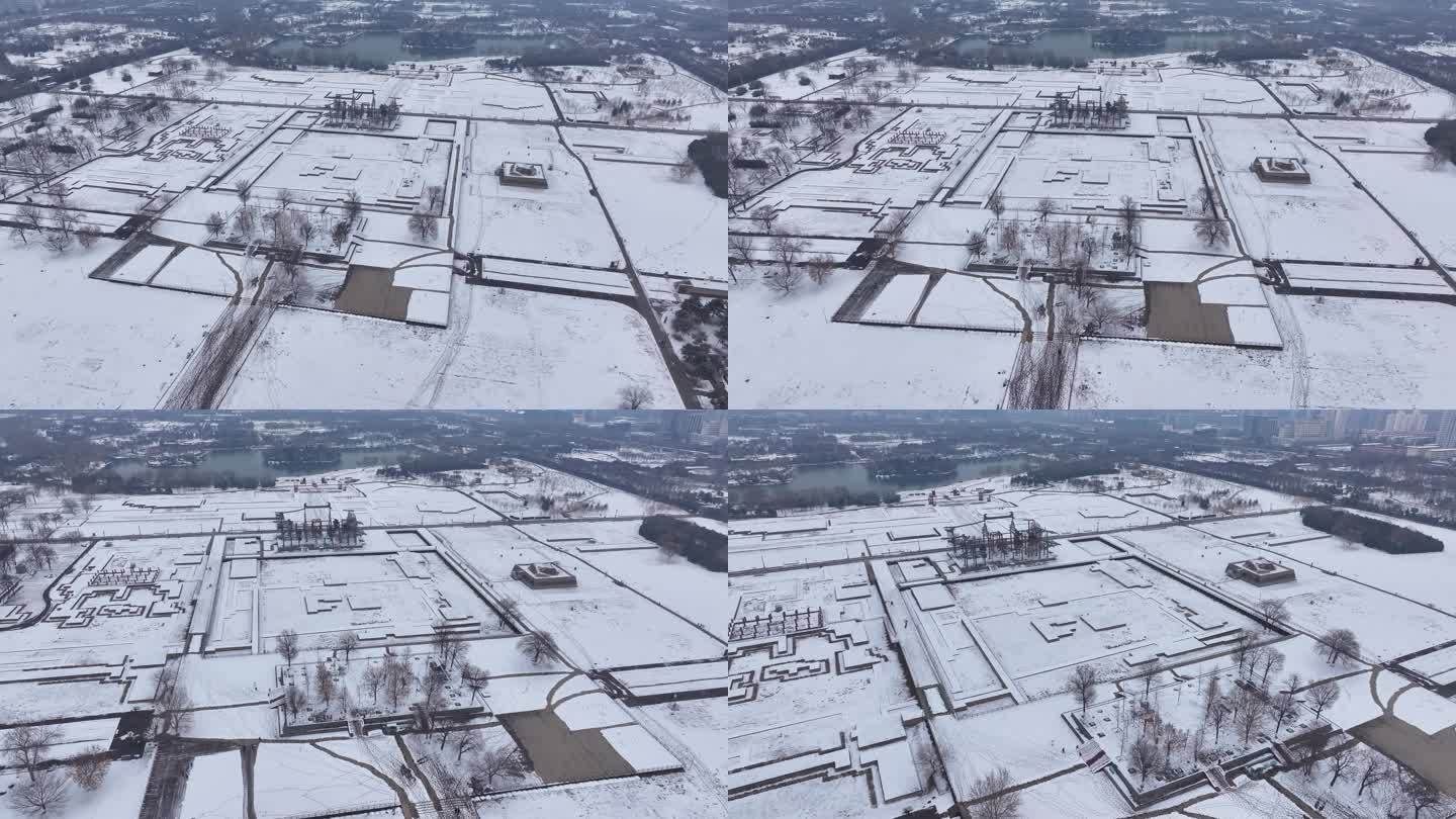 西安大明宫雪景