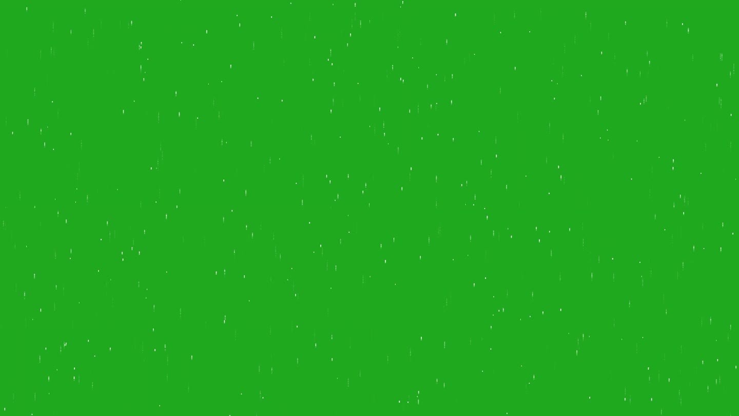 落线绿屏运动图形绿幕抠像下雨
