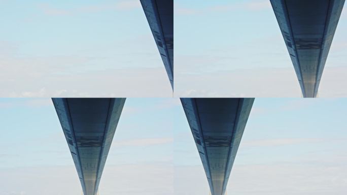 大带桥对着天空的低角度全景