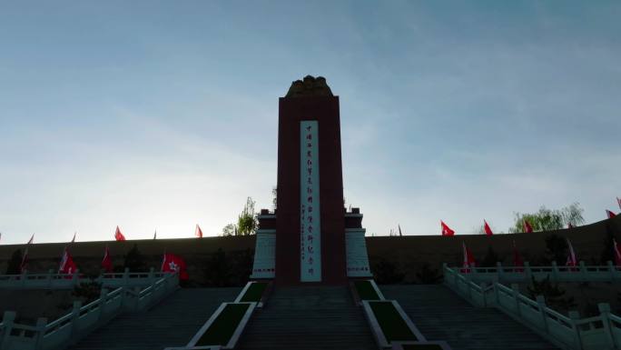 若尔盖航拍县城红军纪念碑达扎书院 航拍